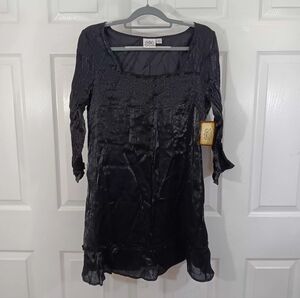 Cowgirl Justice Large Western Large Mini Dress Shimmery Lined Boho Goth NWT